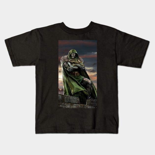 Dr. Doom Kids T-Shirt by uncannyknack